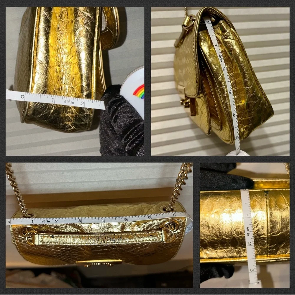 MICHAEL KORS GOLD METALLIC CROSSBODY. EUC RETAILED $358 - Picture 14 of 15